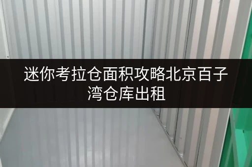 迷你考拉仓面积攻略北京百子湾仓库出租，空间巧规划，储物无忧！