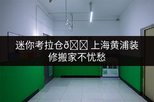 迷你考拉仓🏠上海黄浦装修搬家不忧愁,迷你仓成为临时存储新宠! 迷你考拉仓🏠上海黄浦装修搬家不忧愁,迷你仓成为临时存储新宠!