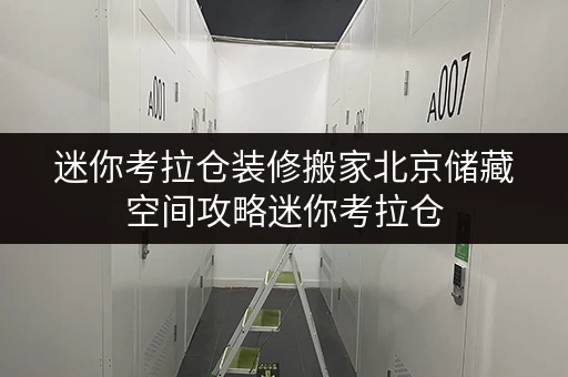 迷你考拉仓装修搬家北京储藏空间攻略迷你考拉仓，你的临时存储好帮手