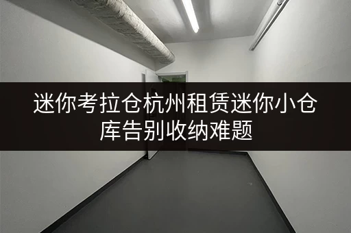迷你考拉仓杭州租赁迷你小仓库告别收纳难题,打造货物存放省心新方案 迷你考拉仓杭州租赁迷你小仓库告别收纳难题,打造货物存放省心新方案