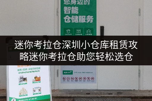 迷你考拉仓深圳小仓库租赁攻略迷你考拉仓助您轻松选仓，空间利用最大化