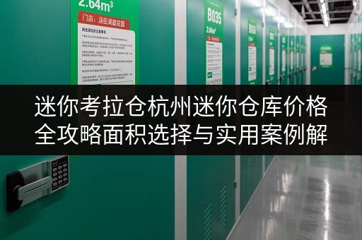迷你考拉仓杭州迷你仓库价格全攻略面积选择与实用案例解析