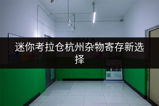 迷你考拉仓杭州杂物寄存新选择，迷你考拉仓带你开启便捷生活
