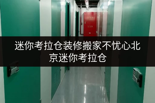 迷你考拉仓装修搬家不忧心北京迷你考拉仓，您的家具临时存储专家