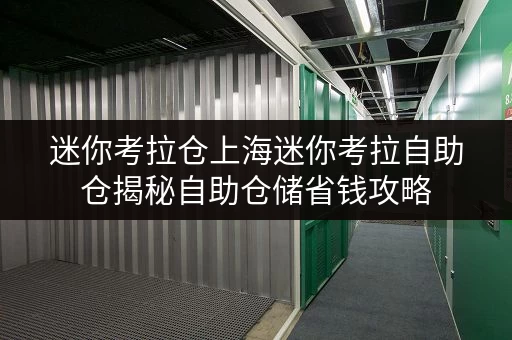 迷你考拉仓上海迷你考拉自助仓揭秘自助仓储省钱攻略，透明价格轻松储物！