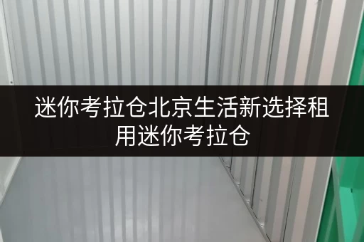 迷你考拉仓北京生活新选择租用迷你考拉仓，体验便捷全时段仓储服务