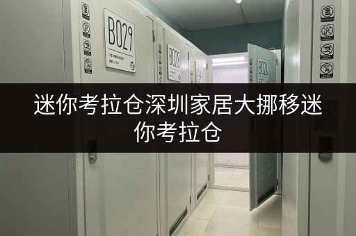 迷你考拉仓深圳家居大挪移迷你考拉仓，让您家私存放更便捷