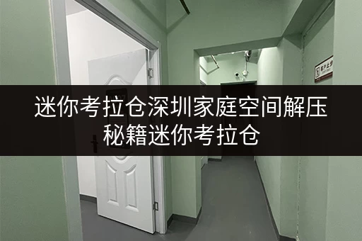 迷你考拉仓深圳家庭空间解压秘籍迷你考拉仓，打造品质生活新天地