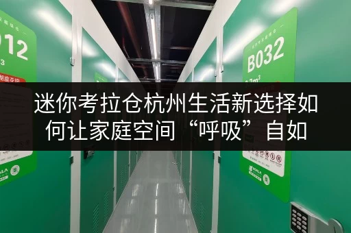 迷你考拉仓杭州生活新选择如何让家庭空间“呼吸”自如 迷你考拉仓杭州生活新选择如何让家庭空间“呼吸”自如