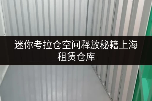 迷你考拉仓空间释放秘籍上海租赁仓库,让办公空间焕然一新 迷你考拉仓空间释放秘籍上海租赁仓库,让办公空间焕然一新