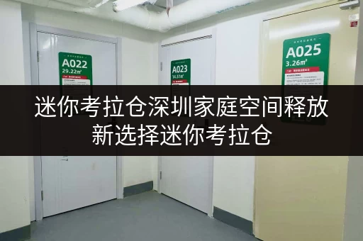迷你考拉仓深圳家庭空间释放新选择迷你考拉仓,品质生活从此不设限 迷你考拉仓深圳家庭空间释放新选择迷你考拉仓,品质生活从此不设限