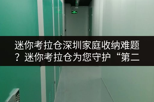 迷你考拉仓深圳家庭收纳难题?迷你考拉仓为您守护“第二空间” 迷你考拉仓深圳家庭收纳难题?迷你考拉仓为您守护“第二空间”