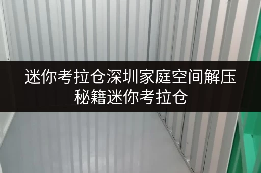 迷你考拉仓深圳家庭空间解压秘籍迷你考拉仓,释放家,提升生活品质 迷你考拉仓深圳家庭空间解压秘籍迷你考拉仓,释放家,提升生活品质