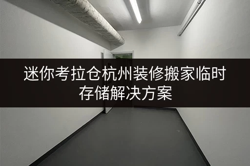迷你考拉仓杭州装修搬家临时存储解决方案，迷你仓出租，让家居焕新无烦恼