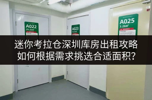迷你考拉仓深圳库房出租攻略如何根据需求挑选合适面积？