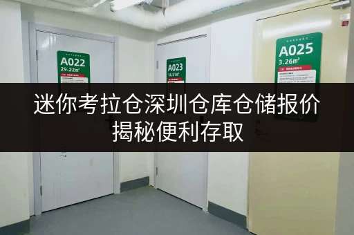 迷你考拉仓深圳仓库仓储报价揭秘便利存取，全时段服务，释放你的空间压力