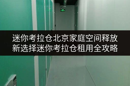 迷你考拉仓北京家庭空间释放新选择迷你考拉仓租用全攻略