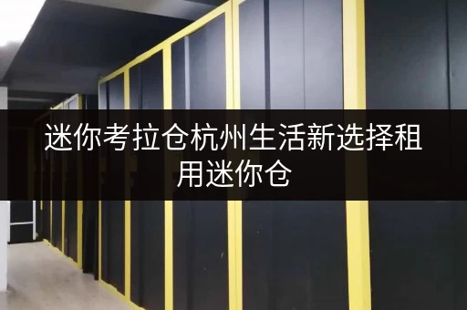 迷你考拉仓杭州生活新选择租用迷你仓，轻松存取你的工具宝藏