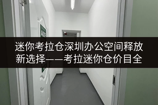 迷你考拉仓深圳办公空间释放新选择——考拉迷你仓价目全解析