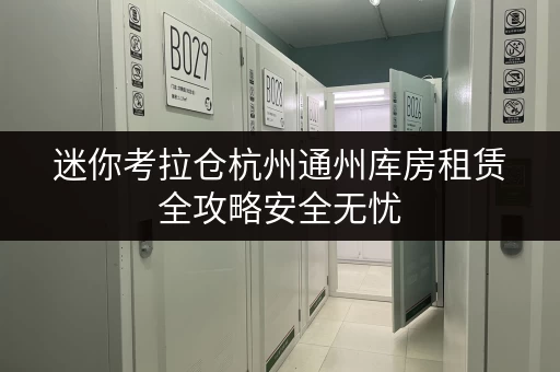 迷你考拉仓杭州通州库房租赁全攻略安全无忧，温湿监测，您的物品“第二空间”