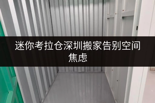 迷你考拉仓深圳搬家告别空间焦虑，物品存放攻略，省心又省钱！