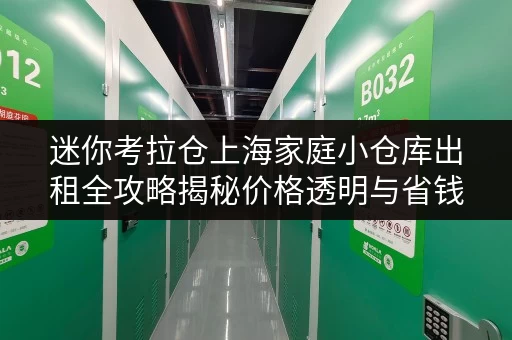 迷你考拉仓上海家庭小仓库出租全攻略揭秘价格透明与省钱技巧