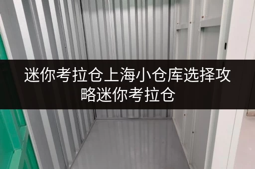 迷你考拉仓上海小仓库选择攻略迷你考拉仓，你的家庭空间延伸专家