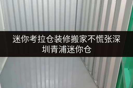 迷你考拉仓装修搬家不慌张深圳青浦迷你仓,你的临时存储好帮手 迷你考拉仓装修搬家不慌张深圳青浦迷你仓,你的临时存储好帮手