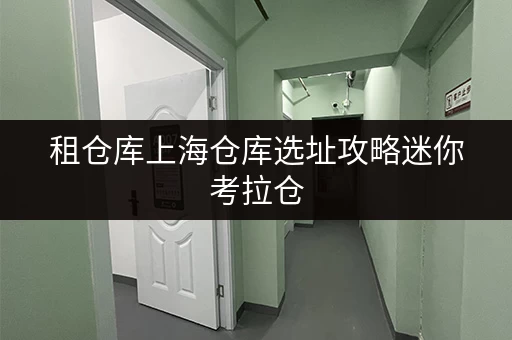 租仓库上海仓库选址攻略迷你考拉仓,您的全时段便捷存储伙伴 租仓库上海仓库选址攻略迷你考拉仓,您的全时段便捷存储伙伴