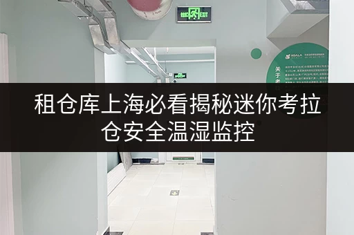 租仓库上海必看揭秘迷你考拉仓安全温湿监控，您的物品存储守护者