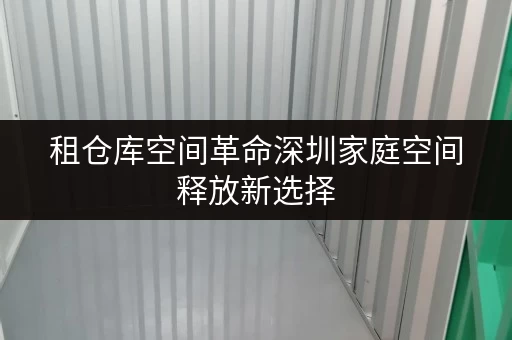 租仓库空间革命深圳家庭空间释放新选择，迷你考拉仓助您提升生活品质