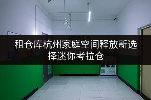租仓库杭州家庭空间释放新选择迷你考拉仓，品质生活新起点