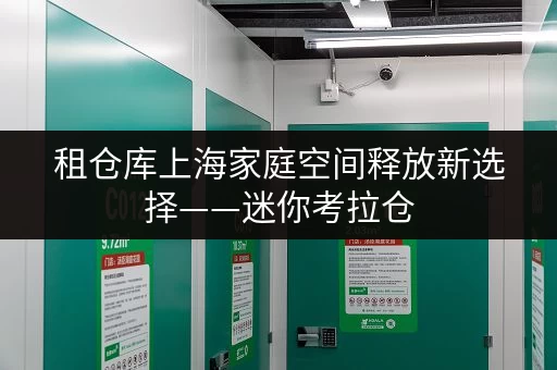 租仓库上海家庭空间释放新选择——迷你考拉仓，品质生活从“释压”开始