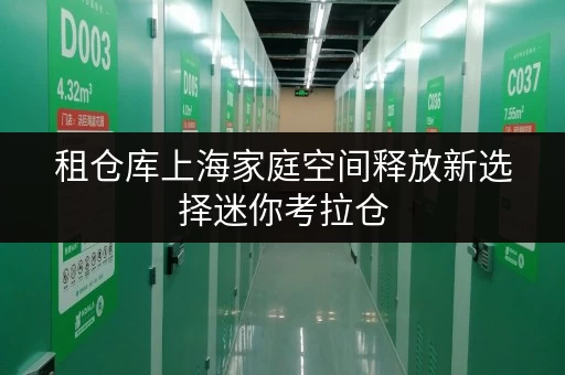 租仓库上海家庭空间释放新选择迷你考拉仓，品质生活好帮手