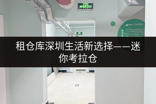 租仓库深圳生活新选择——迷你考拉仓,轻松解决存取便利与全时段需求 租仓库深圳生活新选择——迷你考拉仓,轻松解决存取便利与全时段需求