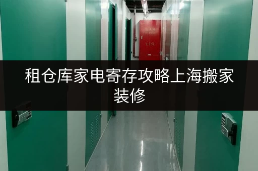 租仓库家电寄存攻略上海搬家装修,迷你考拉仓助您轻松过渡 租仓库家电寄存攻略上海搬家装修,迷你考拉仓助您轻松过渡