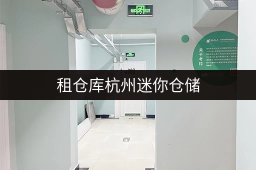 租仓库杭州迷你仓储，释放空间，提升生活品质全攻略
