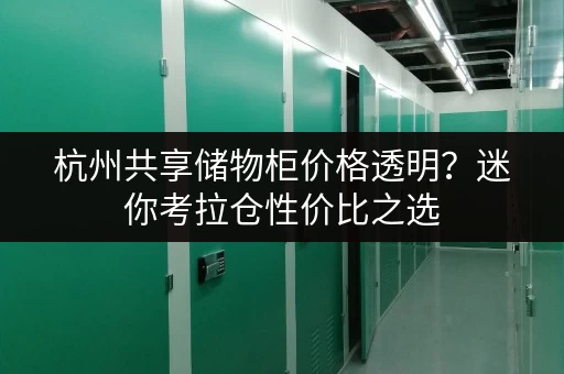 杭州共享储物柜价格透明?迷你考拉仓性价比之选 杭州共享储物柜价格透明?迷你考拉仓性价比之选