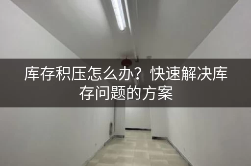 库存积压怎么办？快速解决库存问题的方案