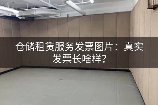 仓储租赁服务发票图片：真实发票长啥样？