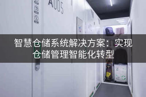 智慧仓储系统解决方案：实现仓储管理智能化转型