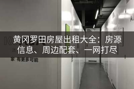 黄冈罗田房屋出租大全：房源信息、周边配套、一网打尽