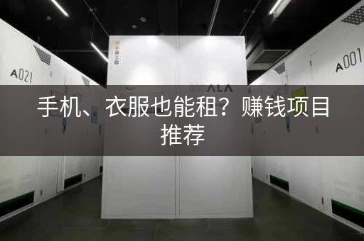 手机、衣服也能租？赚钱项目推荐