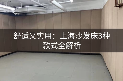 舒适又实用：上海沙发床3种款式全解析