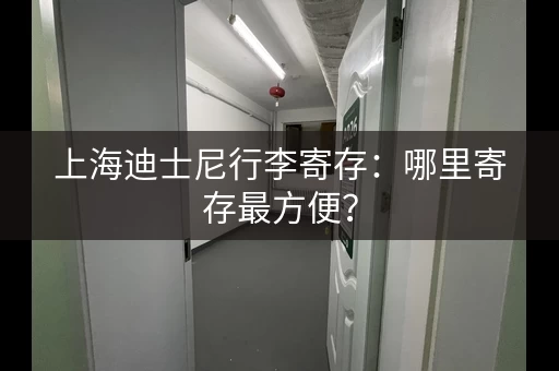上海迪士尼行李寄存：哪里寄存最方便？