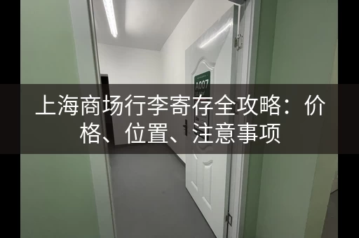 上海商场行李寄存全攻略：价格、位置、注意事项