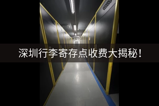 深圳行李寄存点收费大揭秘！