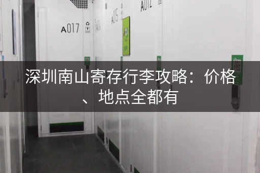 深圳南山寄存行李攻略：价格、地点全都有