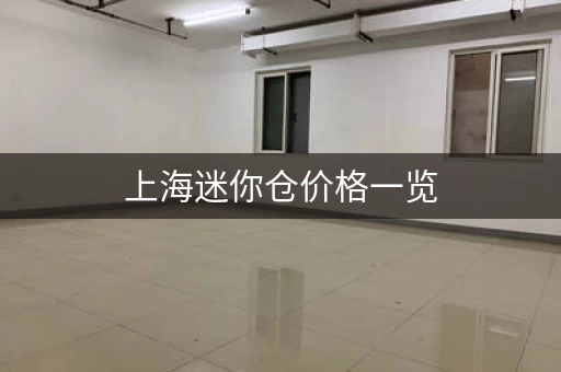 上海迷你仓价格一览,找到最适合你的选择! 上海迷你仓价格一览,找到最适合你的选择!