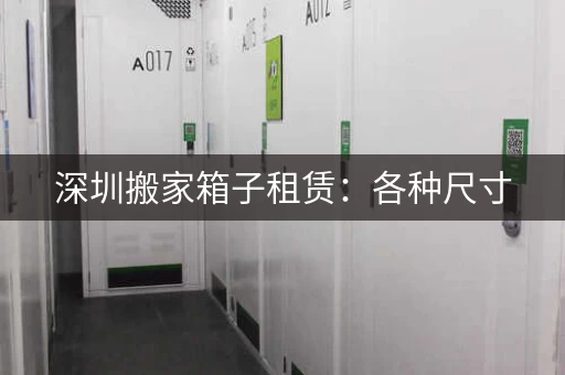 深圳搬家箱子租赁：各种尺寸，满足你需求